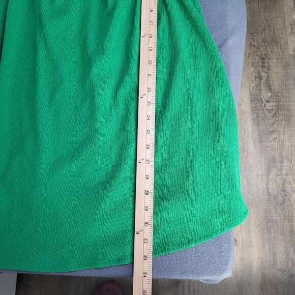 SUGARLIPS Womens LG Kelly Green Miss Sunshine Convertible Sleeve Babydoll Dress - Picture 8 of 12